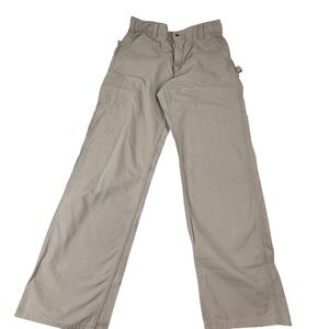 Carhartt Work Pants Tan Canvas Relaxed Fit Carpenter Cargo Mens 36x34